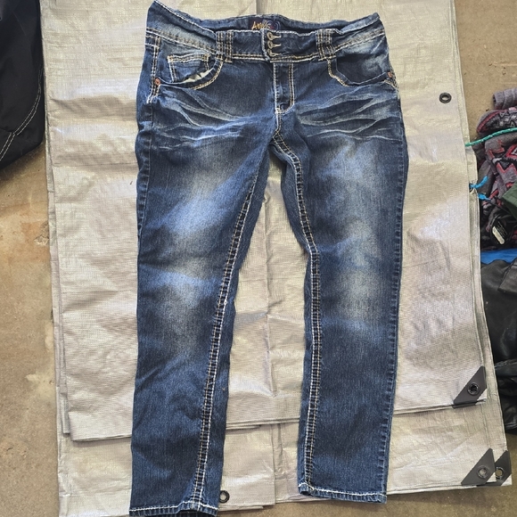 Angels Dark Blue Boot Cut Jeans - Picture 1 of 7